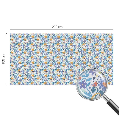 Glas in lood folie voor raam Plantenmotief