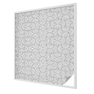 Glas in lood raamfolie Geometrische halve cirkels