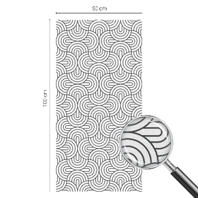 Glas in lood raamfolie Geometrische halve cirkels