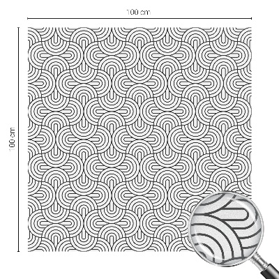 Glas in lood raamfolie Geometrische halve cirkels