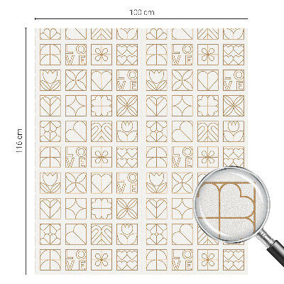 Zelfklevende raamfolie glas in lood Geometrische liefde