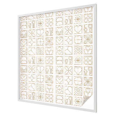 Zelfklevende raamfolie glas in lood Geometrische liefde