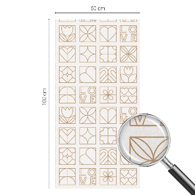 Zelfklevende raamfolie glas in lood Geometrische liefde