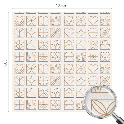 Zelfklevende raamfolie glas in lood Geometrische liefde