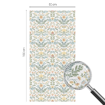 Glas in lood folie voor raam Bloemensymmetrie