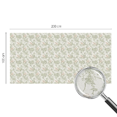 Zelfklevende raamfolie glas in lood Vogels planten