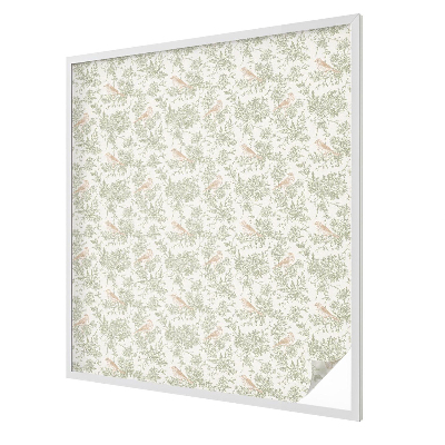 Zelfklevende raamfolie glas in lood Vogels planten