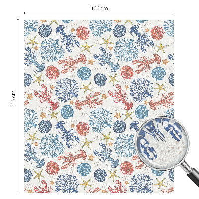 Glas in lood folie voor raam Rivierkreeftkoralen