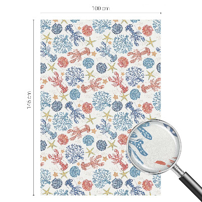 Glas in lood folie voor raam Rivierkreeftkoralen