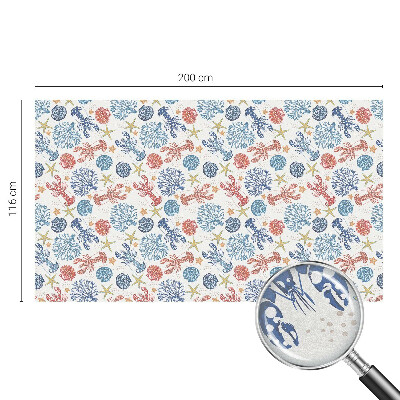 Glas in lood folie voor raam Rivierkreeftkoralen