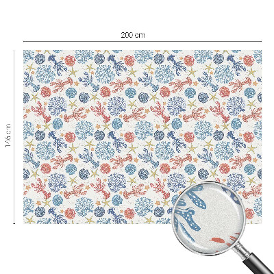 Glas in lood folie voor raam Rivierkreeftkoralen