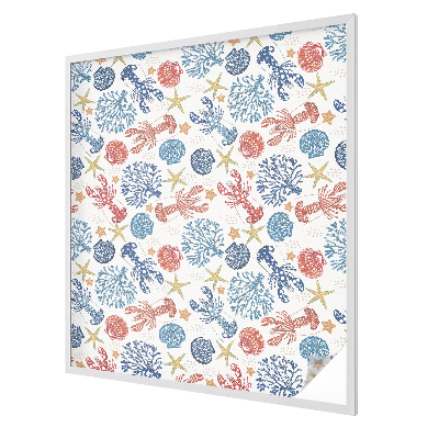 Glas in lood folie voor raam Rivierkreeftkoralen