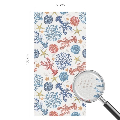 Glas in lood folie voor raam Rivierkreeftkoralen