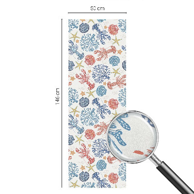 Glas in lood folie voor raam Rivierkreeftkoralen