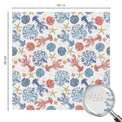 Glas in lood folie voor raam Rivierkreeftkoralen