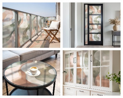 Privacy folie raam Kleurrijke golven