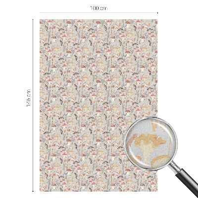 Melkglas folie met glas in lood effect Bospatroon