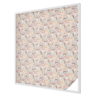 Melkglas folie met glas in lood effect Bospatroon