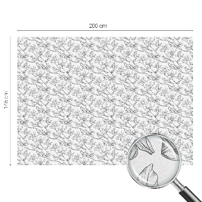 Glas in lood raamfolie Vogels en bloemen