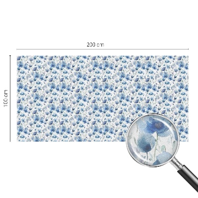 Melkglas folie met glas in lood effect Aquarelbloemen