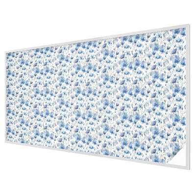 Melkglas folie met glas in lood effect Aquarelbloemen