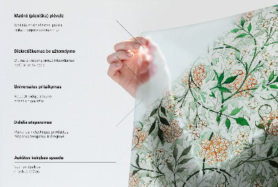 Melkglas folie met glas in lood effect Aquarelbloemen