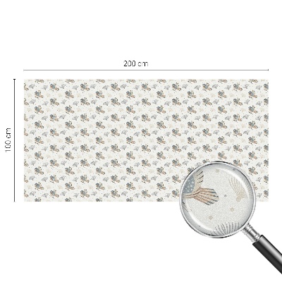 Melkglas folie met glas in lood effect Vogels patroon