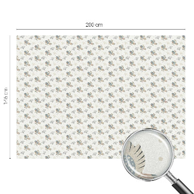 Melkglas folie met glas in lood effect Vogels patroon