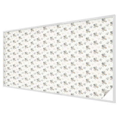 Melkglas folie met glas in lood effect Vogels patroon