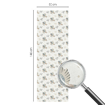 Melkglas folie met glas in lood effect Vogels patroon