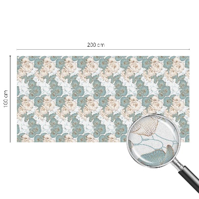 Glas in lood folie voor raam Delicate bloemen