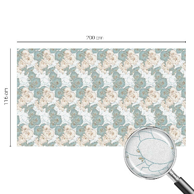 Glas in lood folie voor raam Delicate bloemen