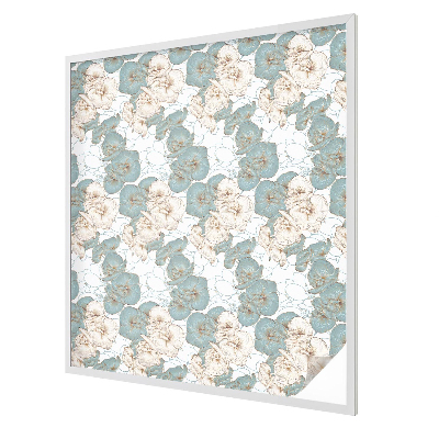 Glas in lood folie voor raam Delicate bloemen