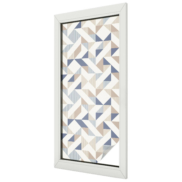 Melkglas folie met glas in lood effect Geometrische patronen