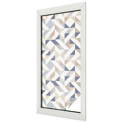 Melkglas folie met glas in lood effect Geometrische patronen