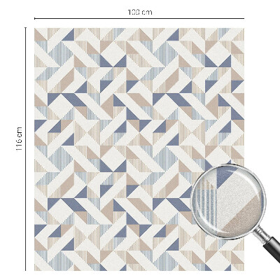 Melkglas folie met glas in lood effect Geometrische patronen