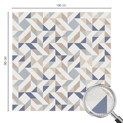 Melkglas folie met glas in lood effect Geometrische patronen