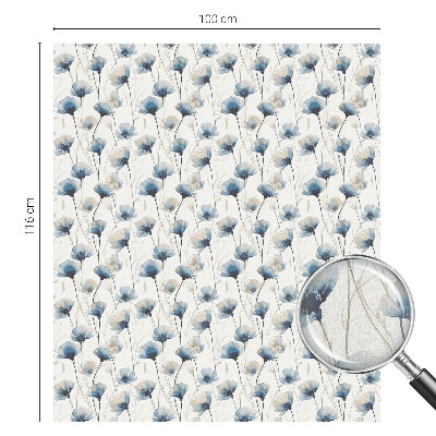 Privacy folie raam Blauwe bloemen