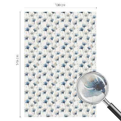 Privacy folie raam Blauwe bloemen