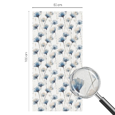 Privacy folie raam Blauwe bloemen