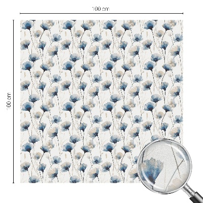 Privacy folie raam Blauwe bloemen