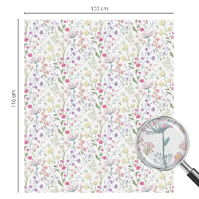 Zelfklevende raamfolie glas in lood Bloemenweide