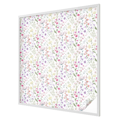 Zelfklevende raamfolie glas in lood Bloemenweide