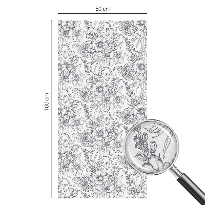 Melkglas folie met glas in lood effect Floristische elegantie