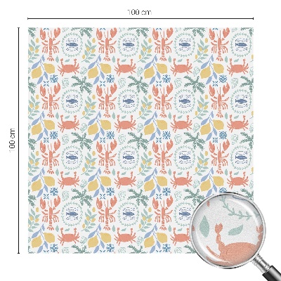 Melkglas folie met glas in lood effect Nautische motieven