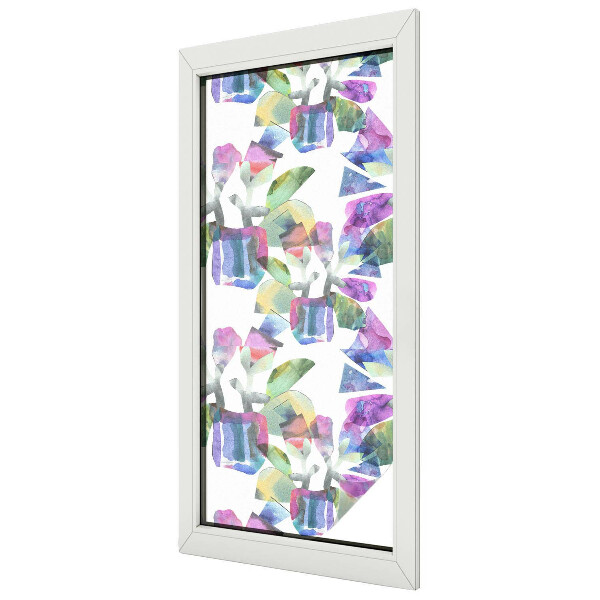 Zelfklevende raamfolie glas in lood Kleurrijke abstractie