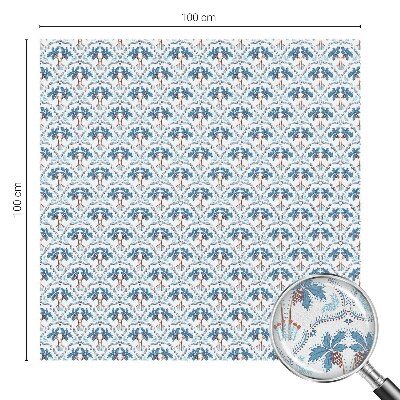 Glas in lood folie voor raam Blauwe palmbomen