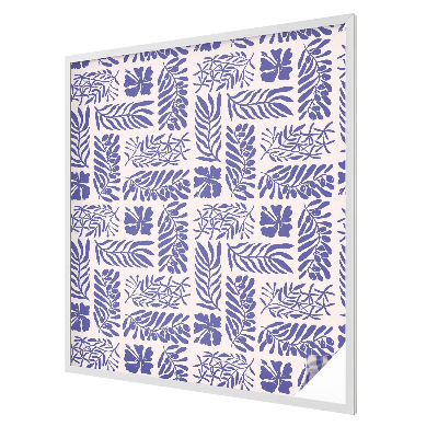 Glas in lood raamfolie Plantenpatronen