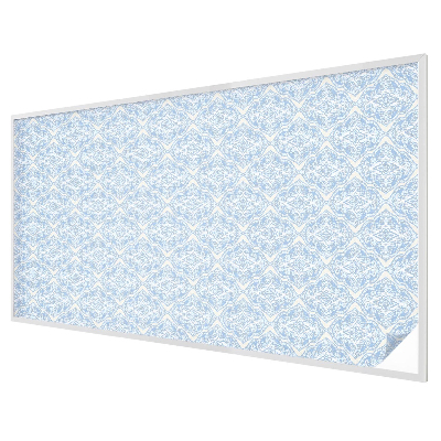 Melkglas folie met glas in lood effect Bloemenornament