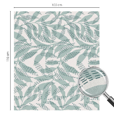 Glas in lood folie voor raam Groene bladeren